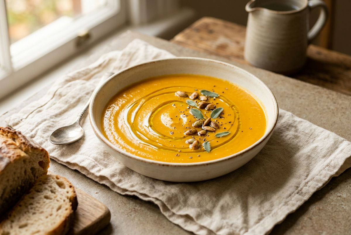 How to Finish Soup with Extra Virgin Olive Oil