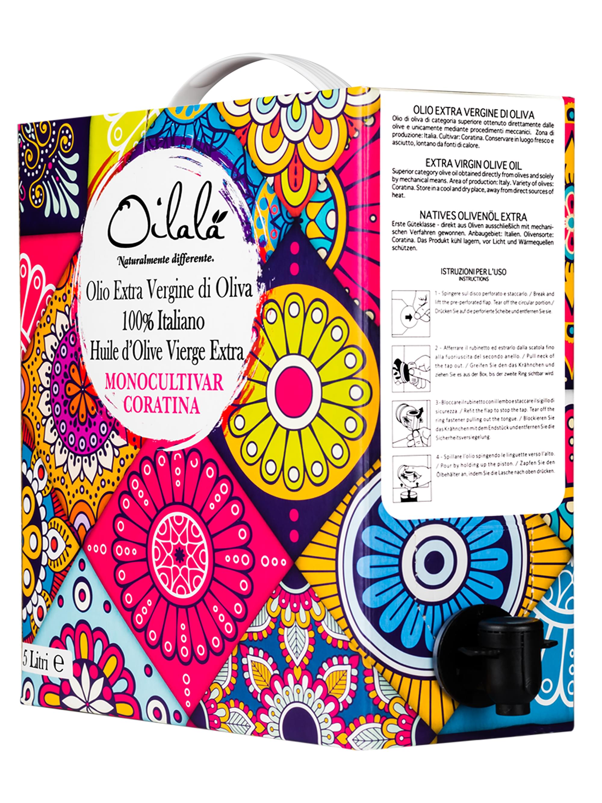 Oilala Bag in Box Extra Virgin Olive Oil 765 mg/kg polyphenol rich