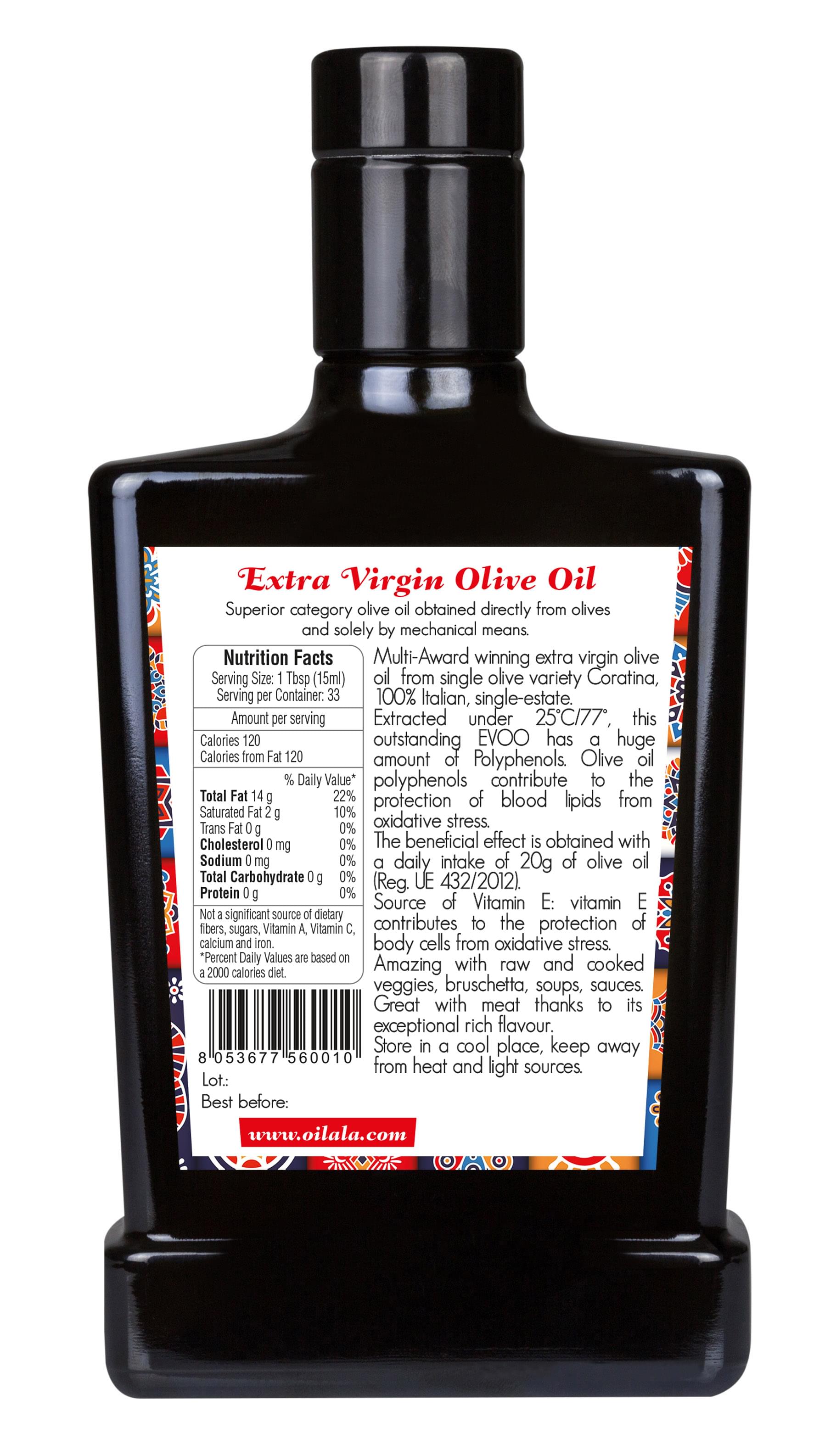 Oilala Coratina Extra Virgin Olive Oil 500ml | 765mg/kg Polyphenols | 2025/26 Harvest